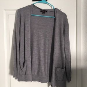 Merino Wool Gray Cardigan
